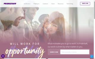 PrideStaff website