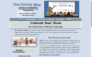 The Canine Way Dog Training website