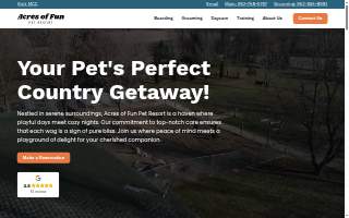 Acres of Fun Pet Resort website