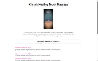 Kristy's Healing Touch website
