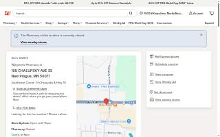 Walgreens Pharmacy of New Prague website