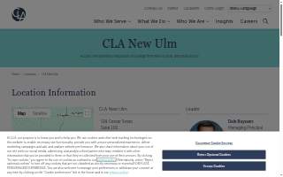 CLA (CliftonLarsonAllen) of New Ulm website