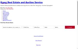Krenz Real Estate & Auctioneering website