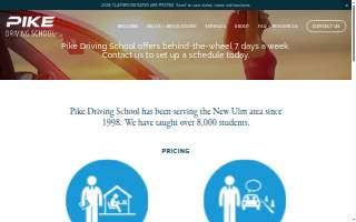 Pike Driving School website