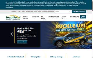 SouthPoint Financial Credit Union of New Ulm website