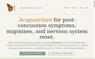 Begin Again Acupuncture LLC website