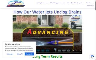 Jetter Clean Advanced Drain Cleaning website