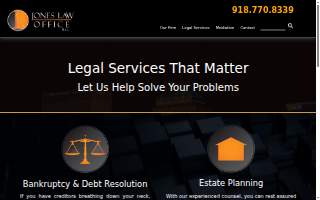 Jones Law Office website