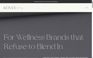 Kōvly Studio - Brand + Marketing Agency website