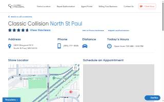 Classic Collision of North St. Paul website