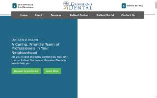 Groveland Dental of North St. Paul website