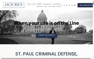 Jack Rice Defense | St. Paul Criminal Defense & DWI Lawyer website