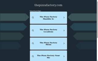 The Pizza Factory website