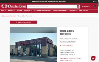 Chuck & Don's Pet Food & Supplies of Northfield website