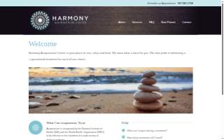 Harmony Acupuncture Center website