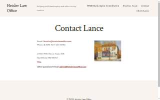 Heisler Law Office website