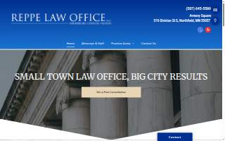 Reppe Law Office website