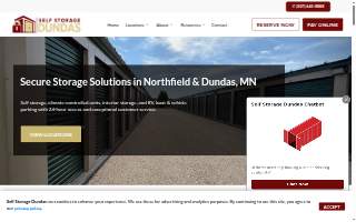 Self Storage Dundas website