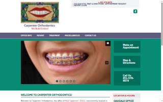 Carpenter Orthodontics - Fred W. Carpenter, DDS website