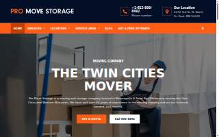 Pro Move Storage website