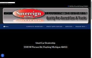 Sovereign Auto website