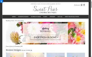 Sweet Peas Floral of Oakdale website