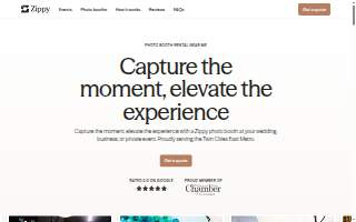 Zippy Photo Booth Rental of Otsego website