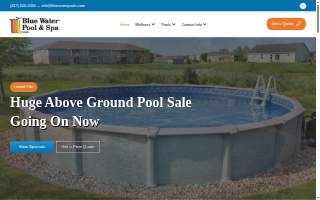 Blue Water Pools & Spas website