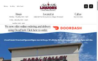 Napa Valley Liquors website