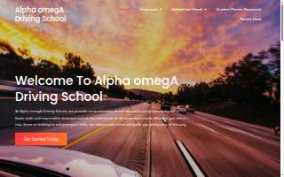 Alpha OmegA Driving School website