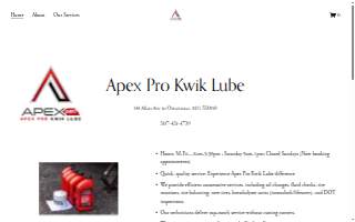 Apex Pro Kwik Lube, Inc. website