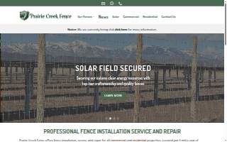 Prairie Creek Fence website