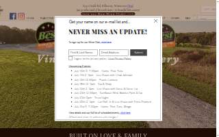Vintage Escapes Winery & Vineyard of Owatonna website