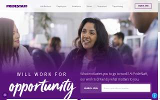 PrideStaff website