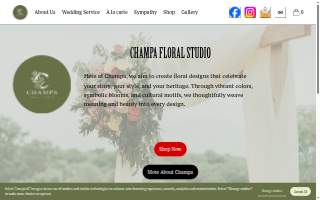 Champa Floral Studio website