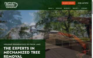 Hiawatha Tree Services website