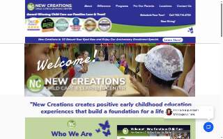 New Creations Child Care & Learning Center website