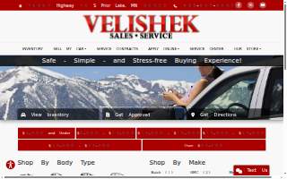 Velishek Auto Sales website