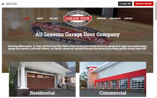 All Seasons Garage Door of Ramsey website
