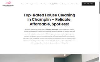 Clean & Pristine Home Cleaning Services of Ramsey website
