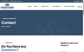 Cornerstone Custom Construction, Inc. website
