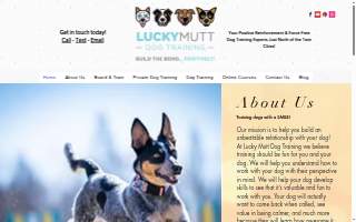 Lucky Mutt Dog Training website