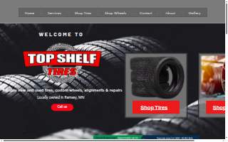 Top Shelf Tires of Ramsey website