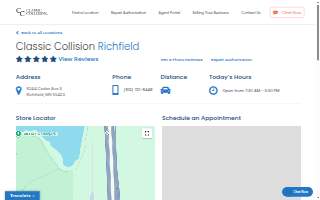Classic Collision of Richfield website