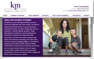 KM Family Law website