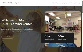 Mother Duck Learning Center website