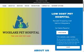 Woodlake Veterinary Hospital website