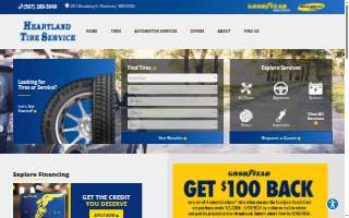 Heartland Tire Service website