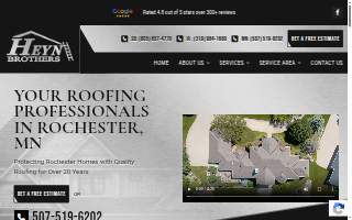 Heyn Brothers Roofing website