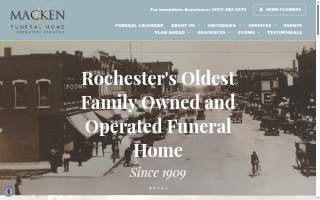 Macken Funeral Home and Cremation Services website